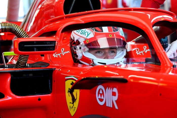 Leclerc se puso al volante del Ferrari SF71-H en Fiorano