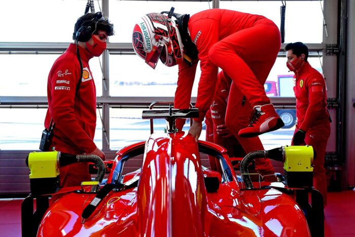 Leclerc se puso al volante del Ferrari SF71-H en Fiorano 