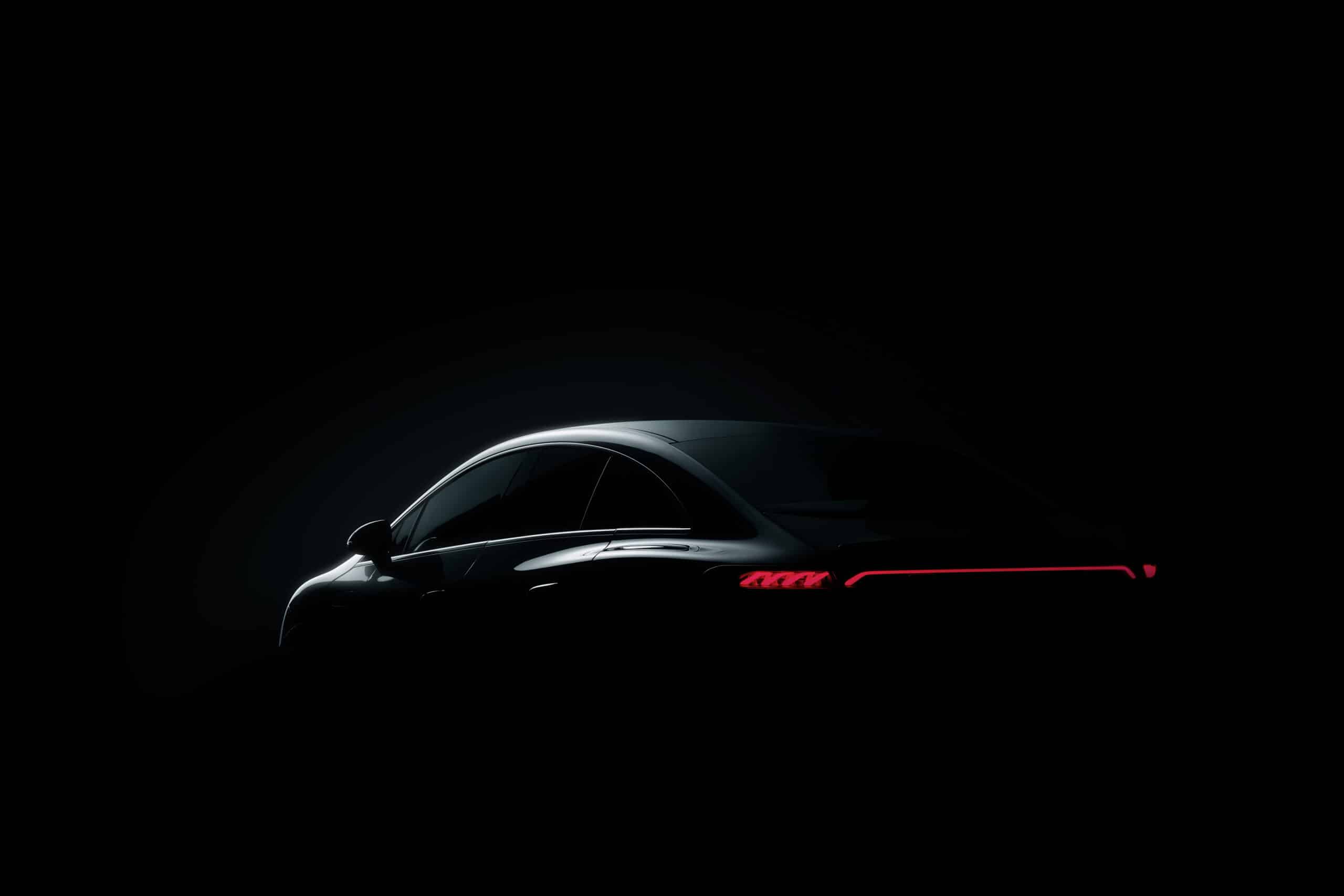Teaser del Mercedes-Benz EQE que estará en IAA Mobility 2021