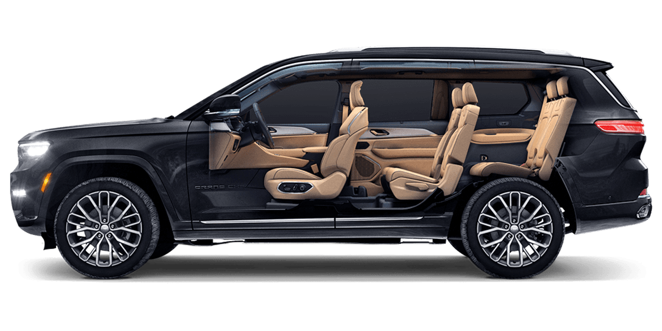 Las tres filas de asientos de Jeep Grand Cherokee 2022